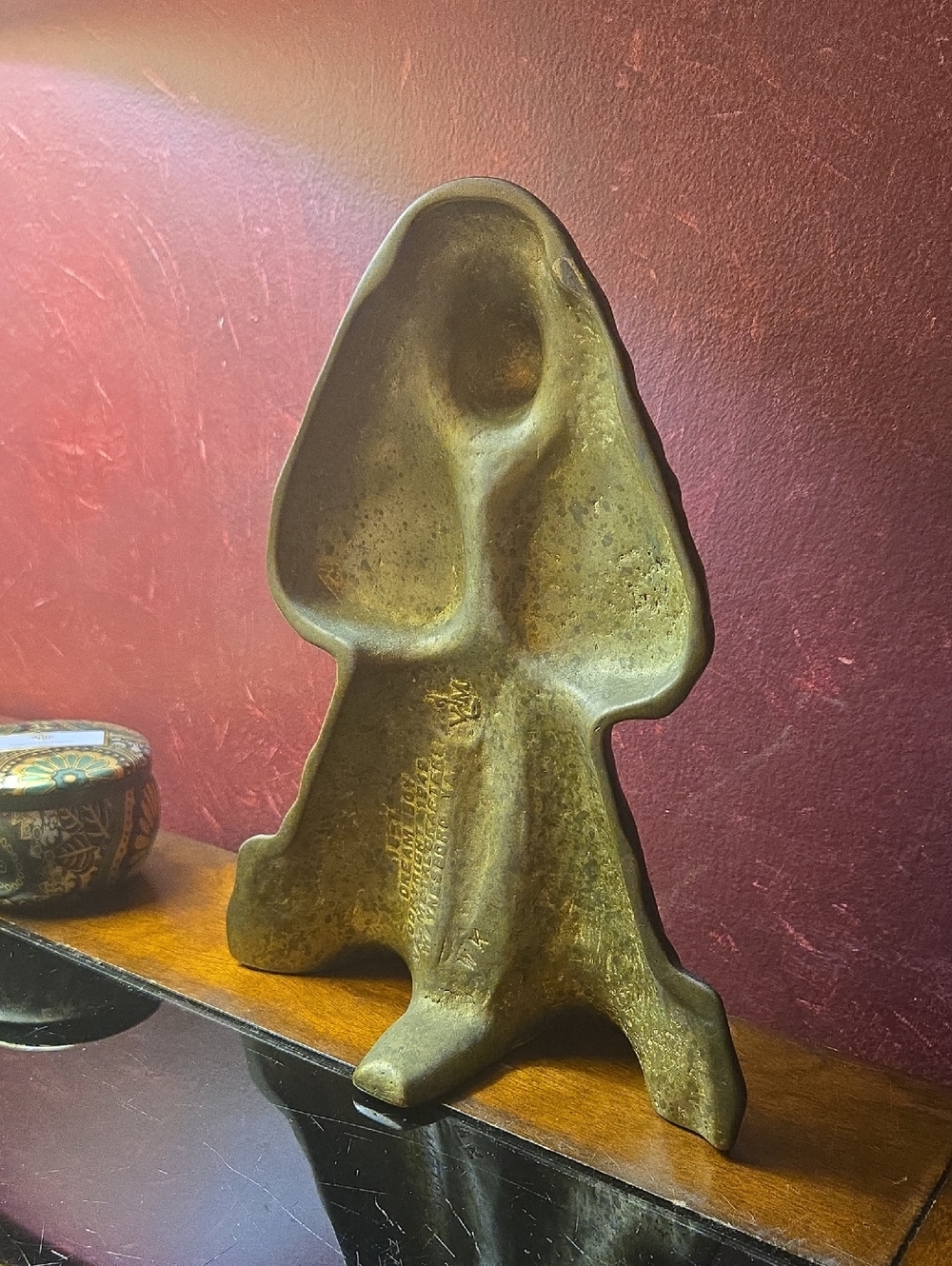 Vintage 1949 Cast Brass Cocker Spaniel Doorstop by Dream Boy Va Metal Crafters - Picture 4 of 5